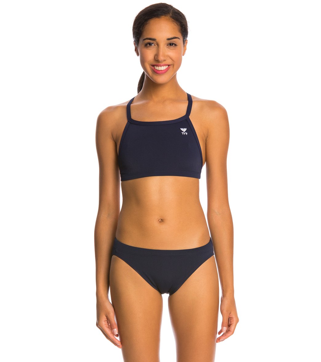 TYR Solid Durafast One Diamondback Workout Bikini Swimsuit Set at  SwimOutlet.com