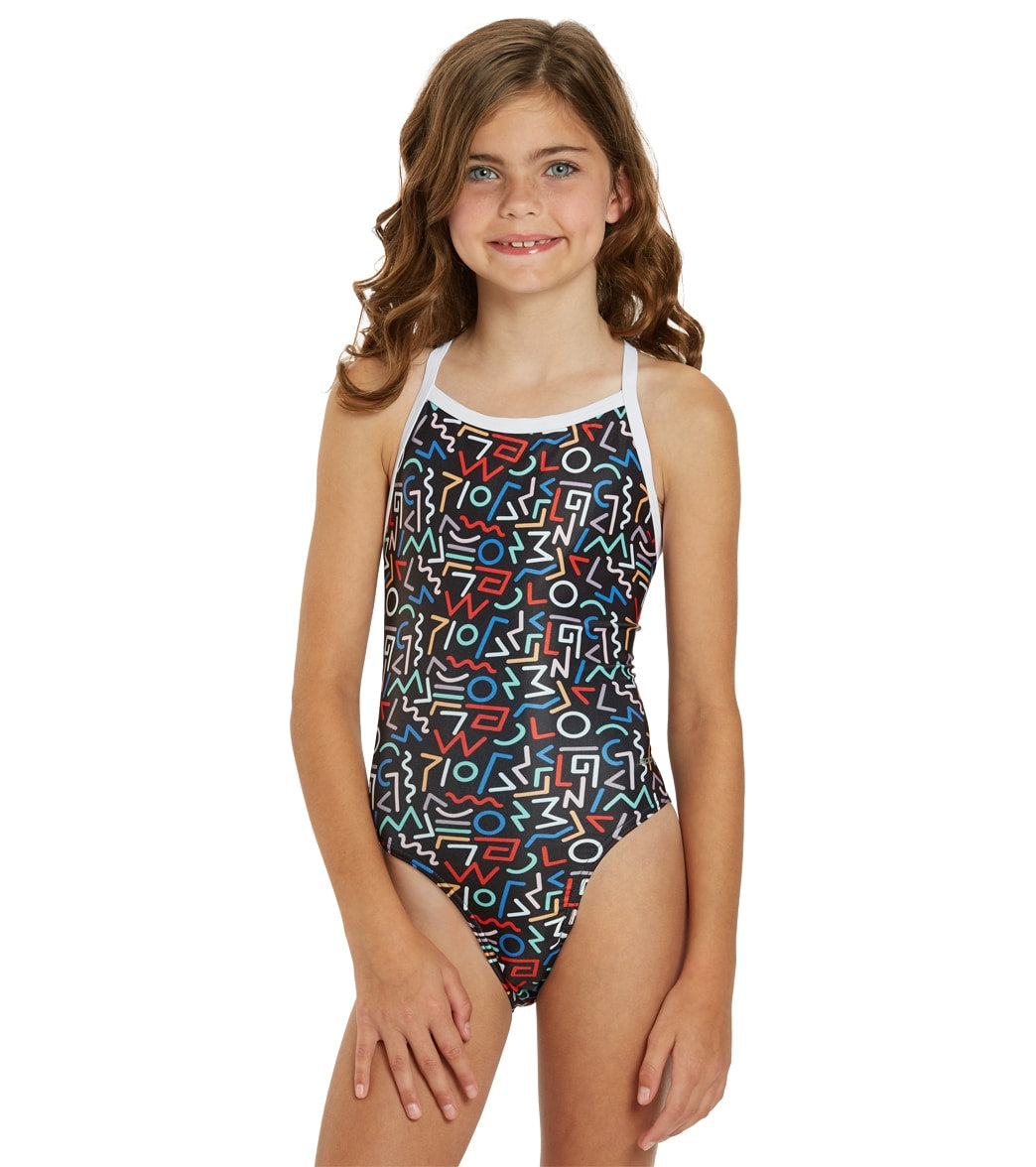 Sporti x Shaine Casas Space Jam Thin Strap One Piece Swimsuit Youth (22-28)  at SwimOutlet.com