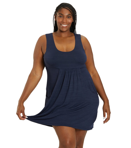 J.Valdi Women's Plus Size Kira Deep Pocket Cover Up Dress