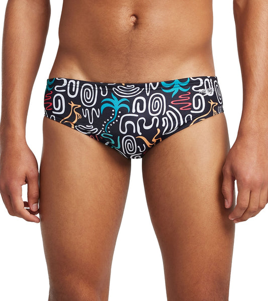 Speedo Vibe Men's Printed One Brief Swimsuit at SwimOutlet.com