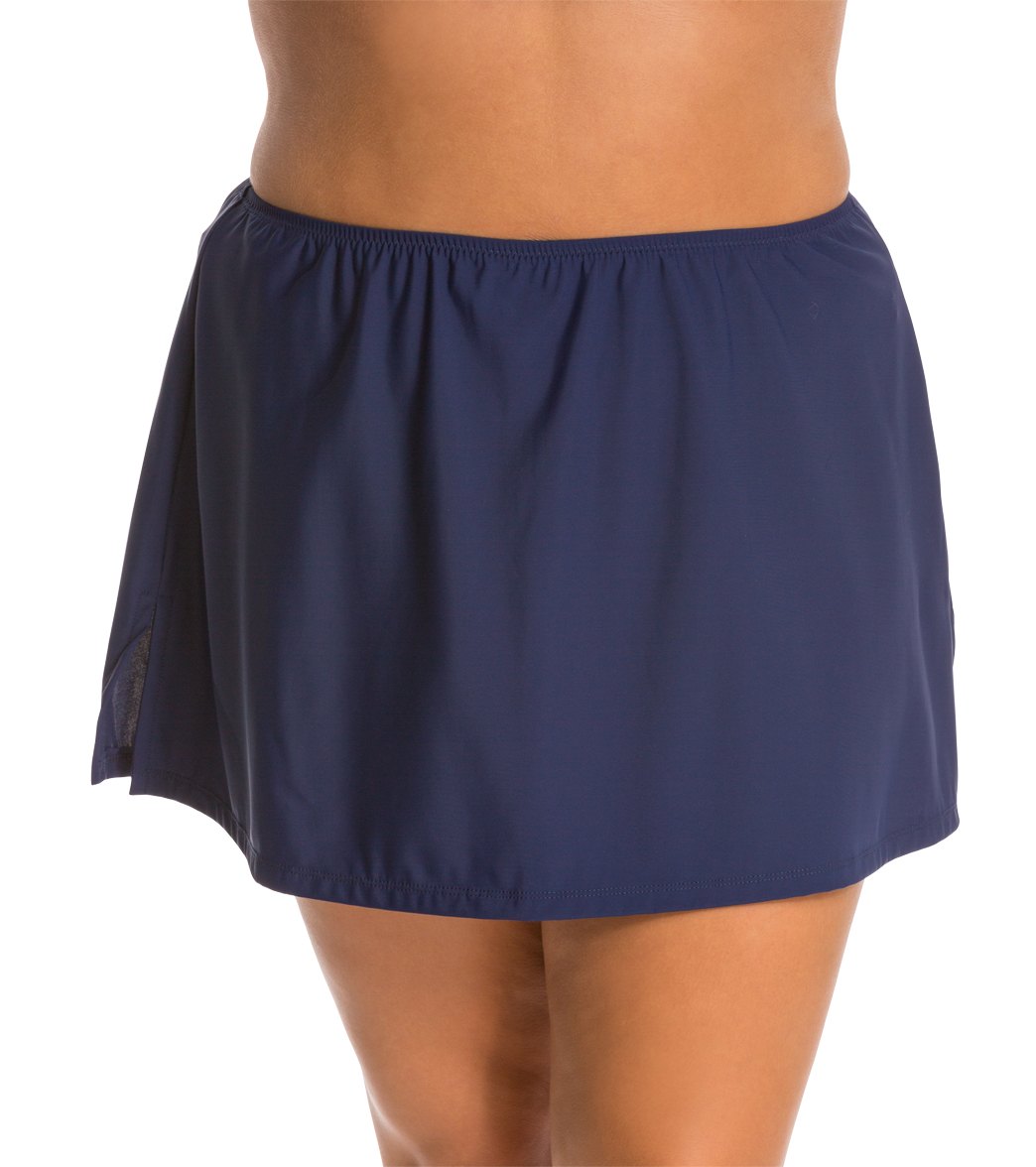 Topanga Plus Size Solid Cover Up Skirt at SwimOutlet.com