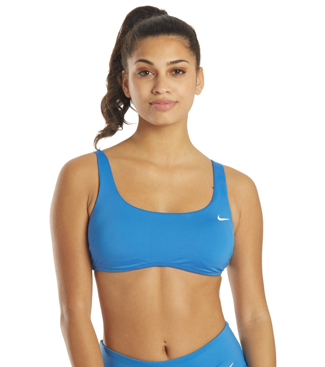 Nike Women's Essential Scoop Neck Bikini Top at SwimOutlet.com