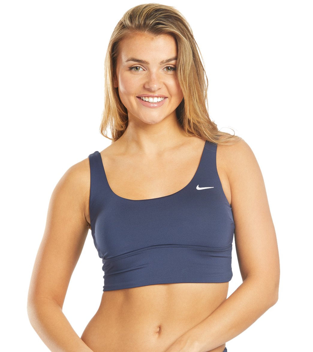 Nike Women's Essential Scoop Neck Midkini Top at SwimOutlet.com