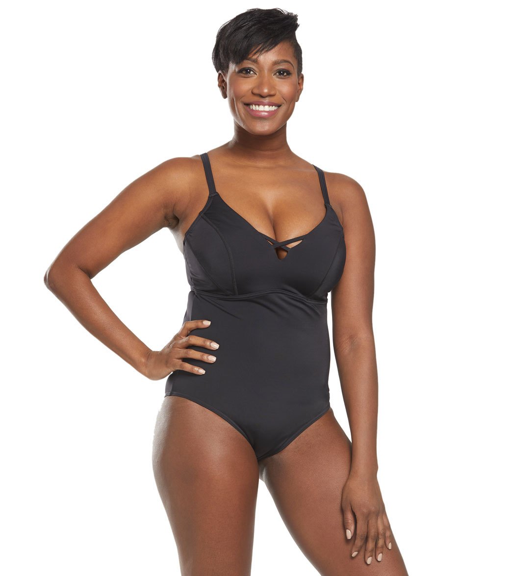 prAna Solid Carina One Piece Swimsuit (D-Cup) at SwimOutlet.com