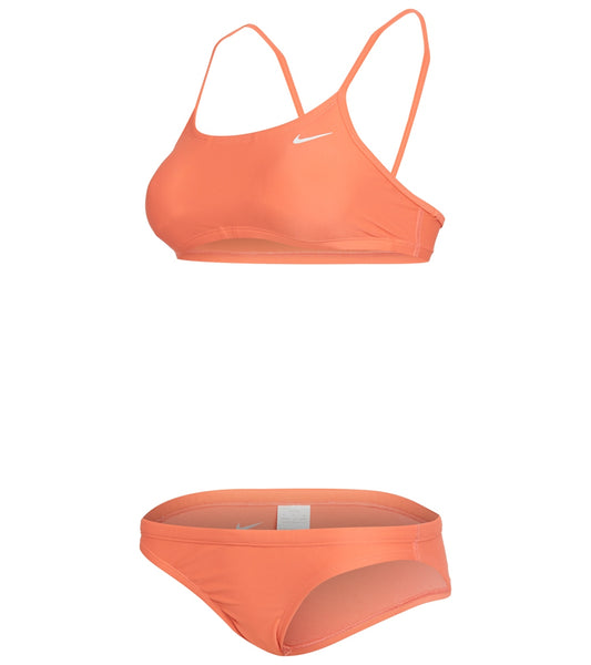 Nike Women's Solid Racerback Bikini Top Set at SwimOutlet.com