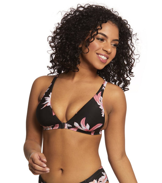 Seafolly Desert Flower Fixed Longline Triangle Bikini Top at SwimOutlet.com
