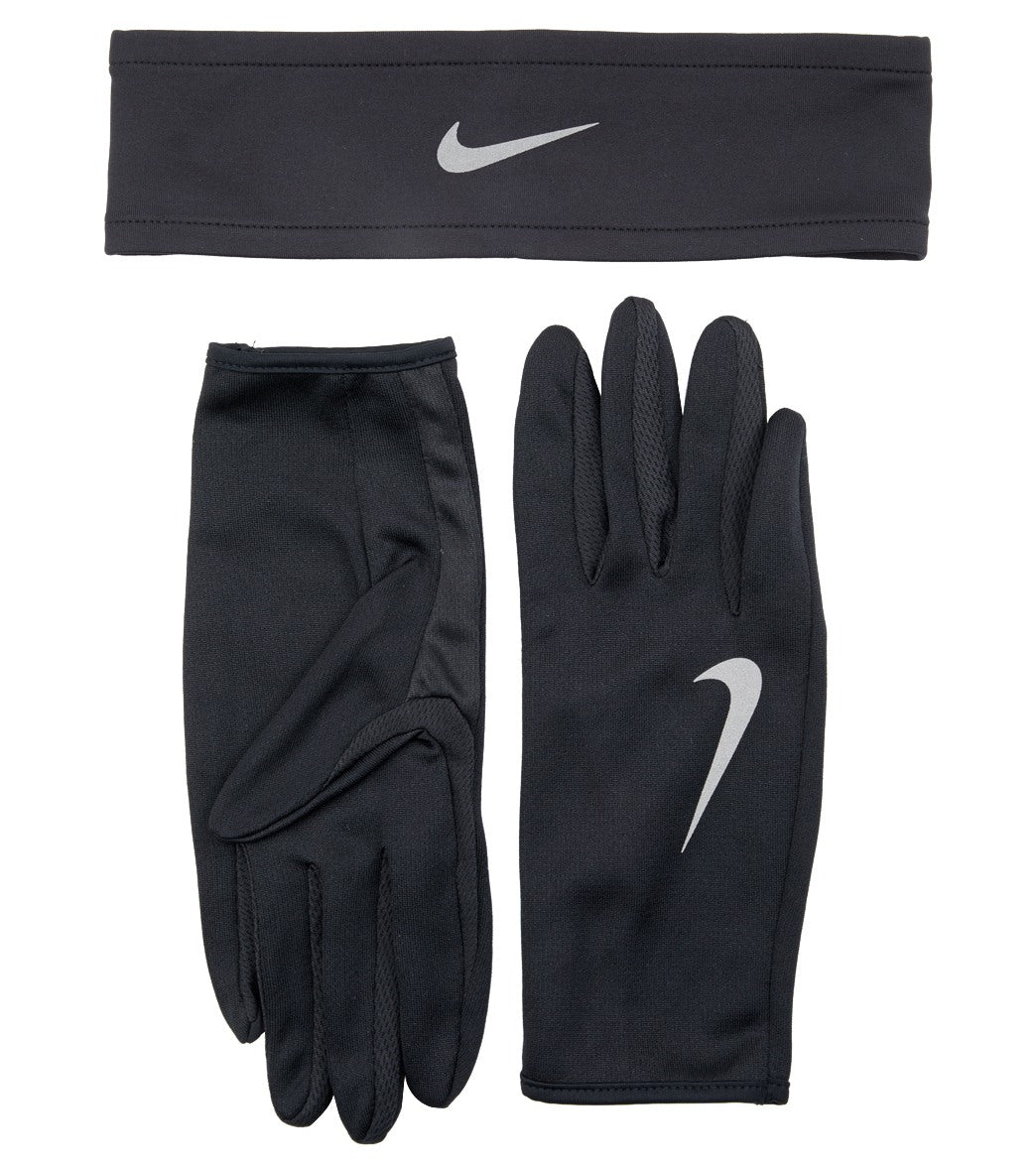 Nike Men's Dri-Fit Running Headband and Glove Set at SwimOutlet.com