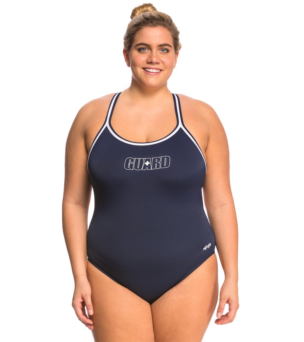 Dolfin Lifeguard Plus Size DBX Back One Piece Swimsuit at SwimOutlet.com