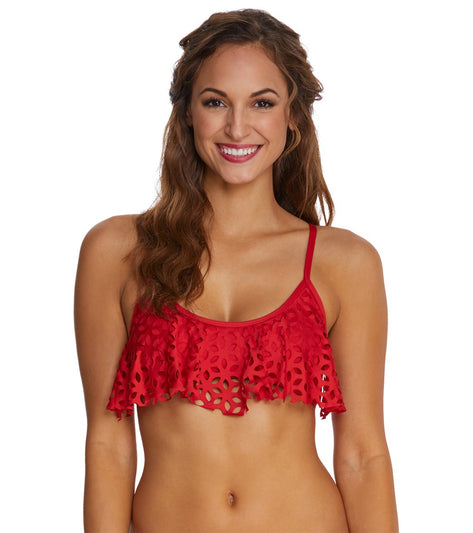 Luxe By Lisa Vogel Pandora Flutter Bra Bikini Top At