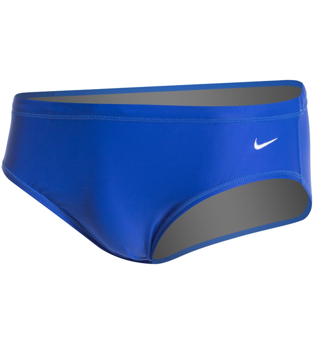 Nike Swim Nylon Core Solids Brief Swimsuit at SwimOutlet.com
