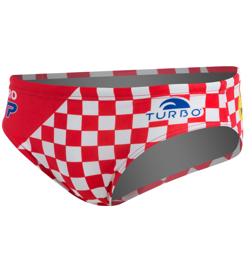 Turbo Men's Croatia Official Water Polo Brief at SwimOutlet.com