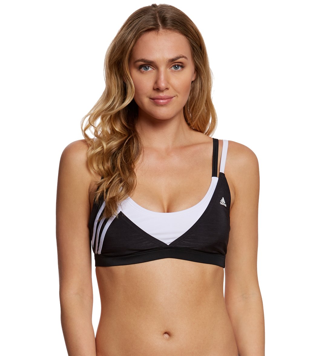 Adidas Women's Light as a Heather Sport Bikini Top at SwimOutlet.com