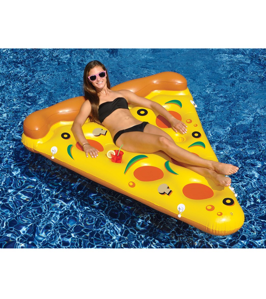 Swimline Inflatable Pool Pizza Slice Ride-On Pool Float at SwimOutlet.com