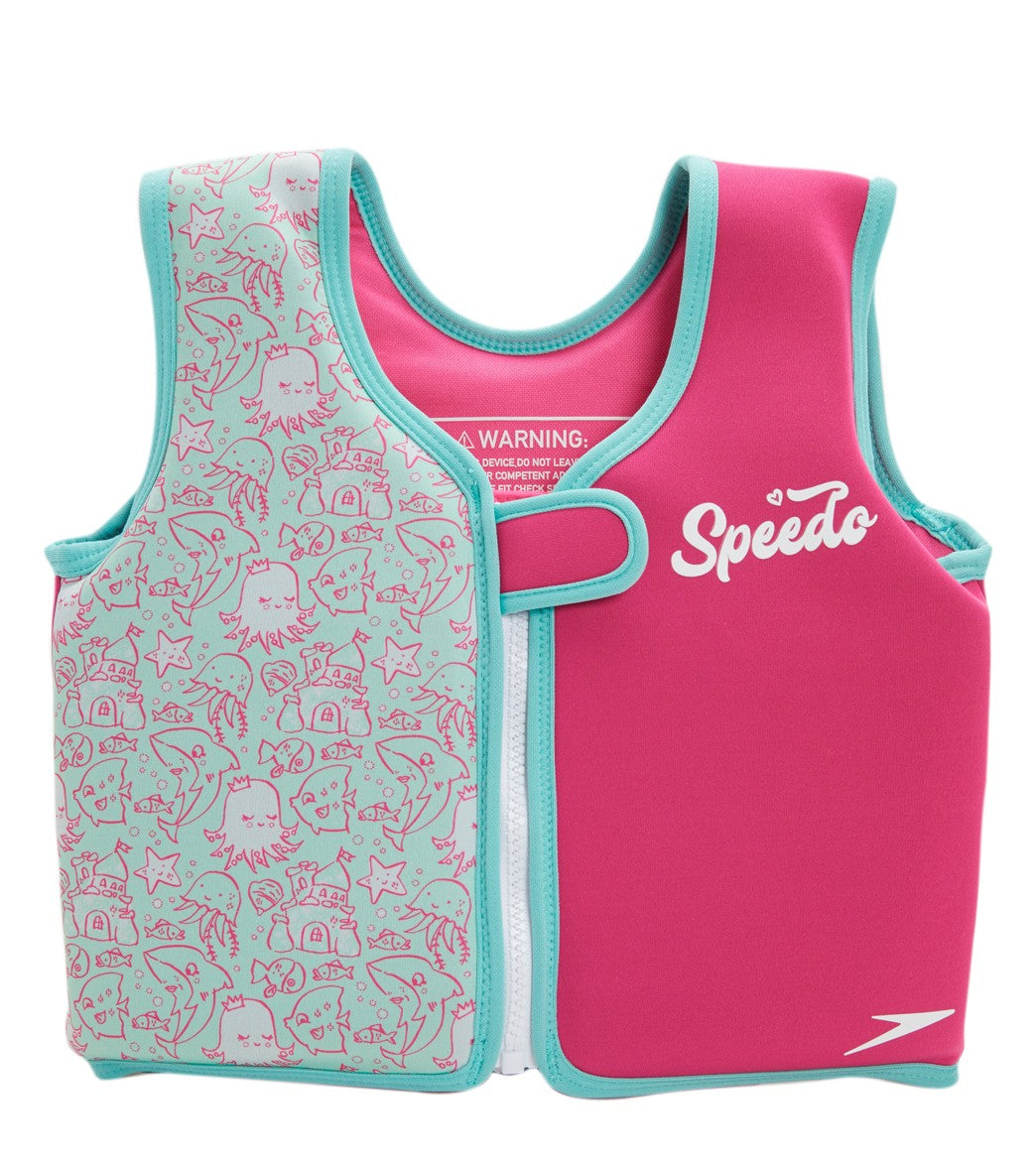 Speedo Girls' Learn To Swim Printed Neoprene Swim Vest (2yrs-6yrs) at  SwimOutlet.com