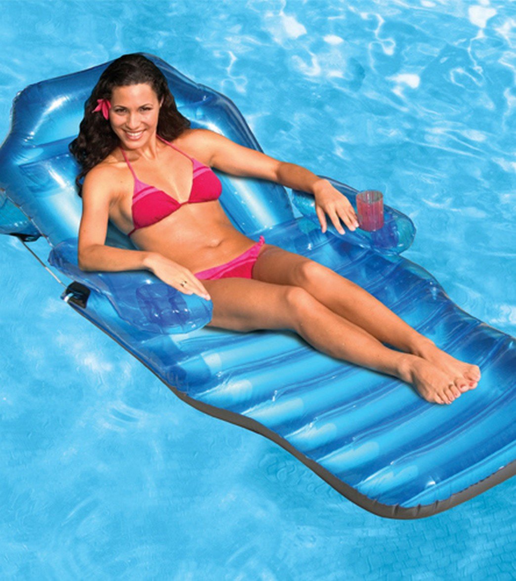 Poolmaster Adjustable Chaise Floating Pool Lounge at SwimOutlet.com