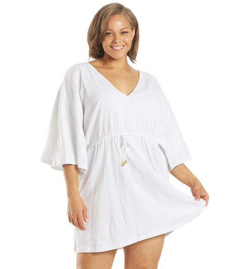 Maxine Plus Size Kimono Cover Up Tunic at SwimOutlet.com