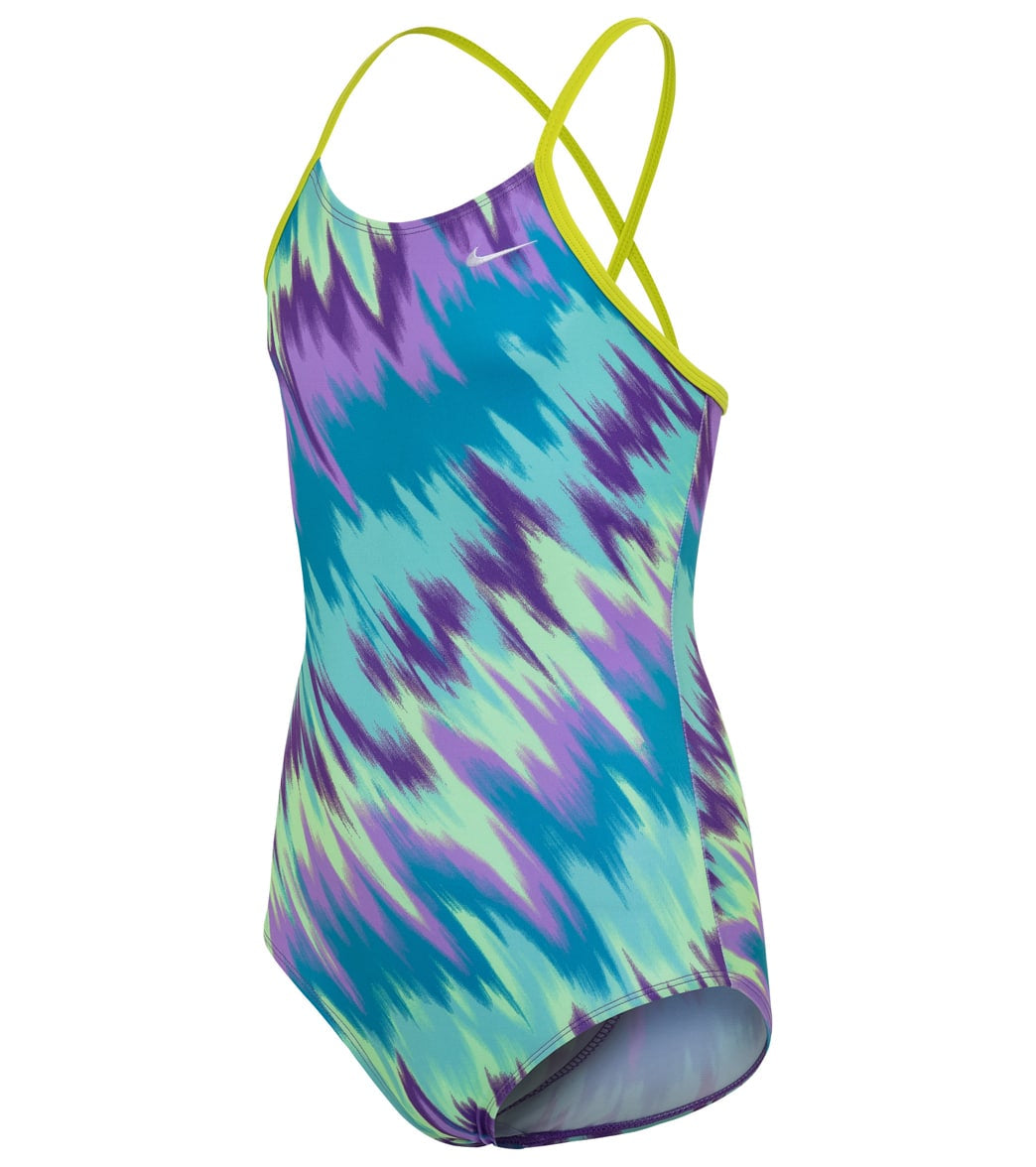 Nike Girls' Immiscible One Piece Swimsuit (Big Kid) at SwimOutlet.com