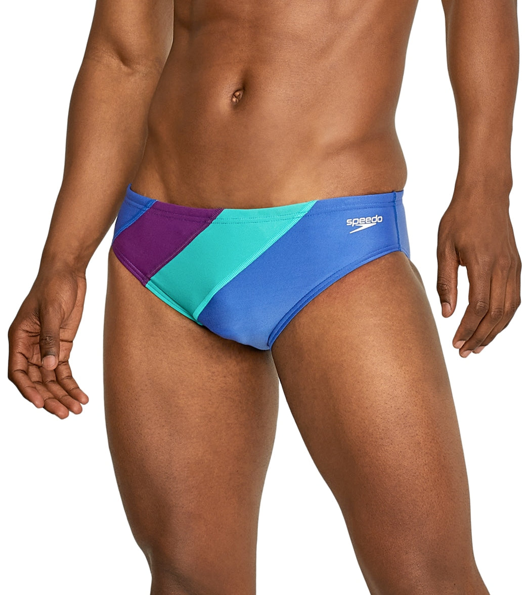 Speedo Vibe Men's Color Blocked One Brief Swimsuit at SwimOutlet.com