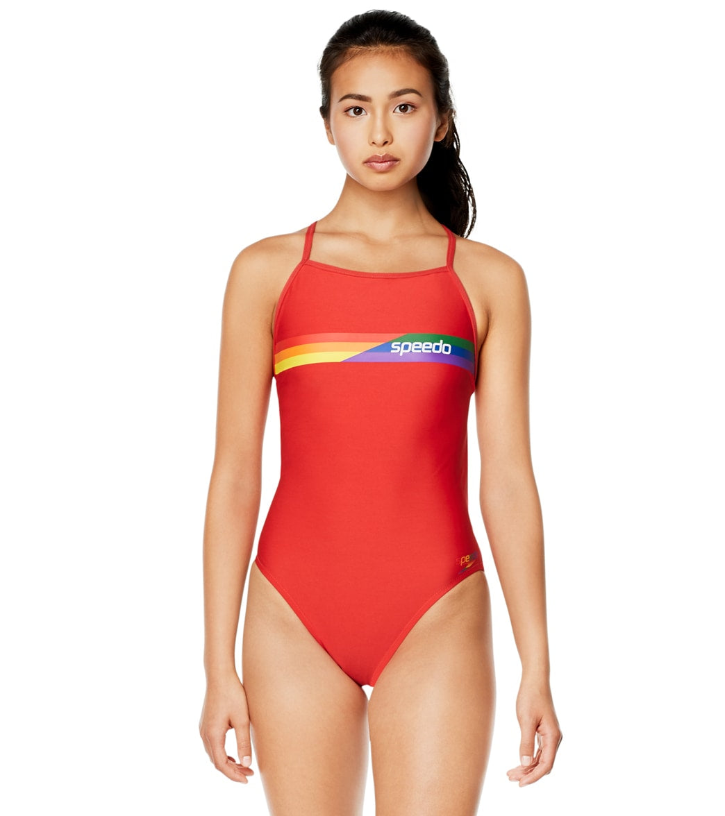 Speedo Pride Women's Graphic One Back One Piece Swimsuit at SwimOutlet.com