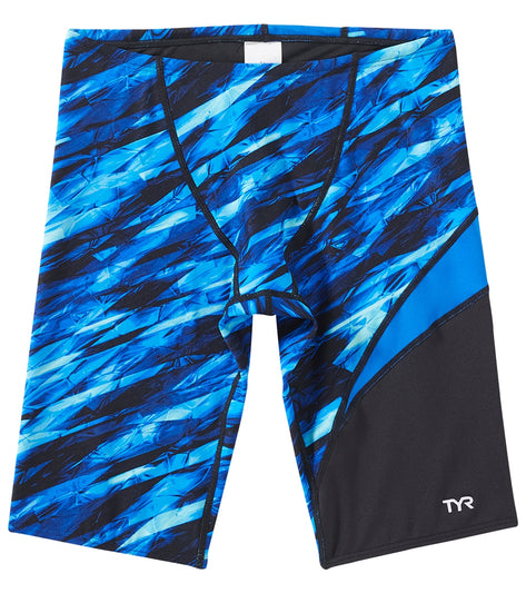 TYR Boys' Vitric Jammer Swimsuit Blue at SwimOutlet.com