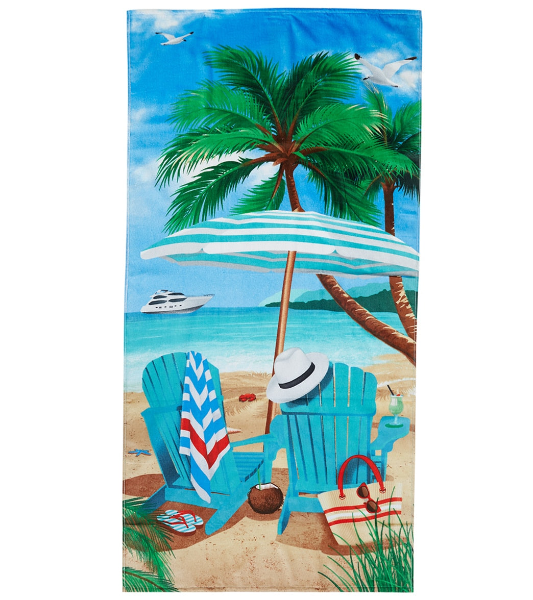 Dohler Beach Chairs And Palms Beach Towel 30”X 60” at SwimOutlet.com