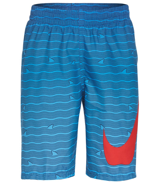 Nike Boys' Shark Stripe Breaker 8" Volley Short (Big Kid) at SwimOutlet.com