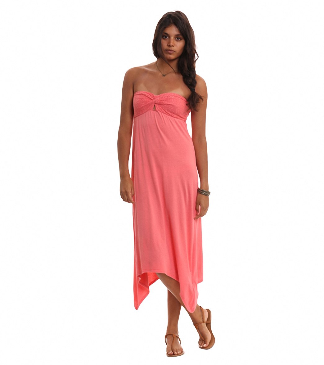 Roxy Sunny Shores Solid Strapless Dress at SwimOutlet.com