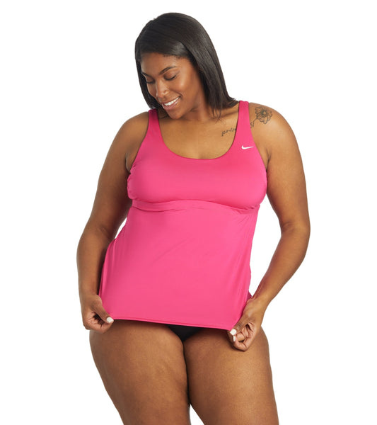 Nike Plus Size Scoop Neck Tankini Top at SwimOutlet.com