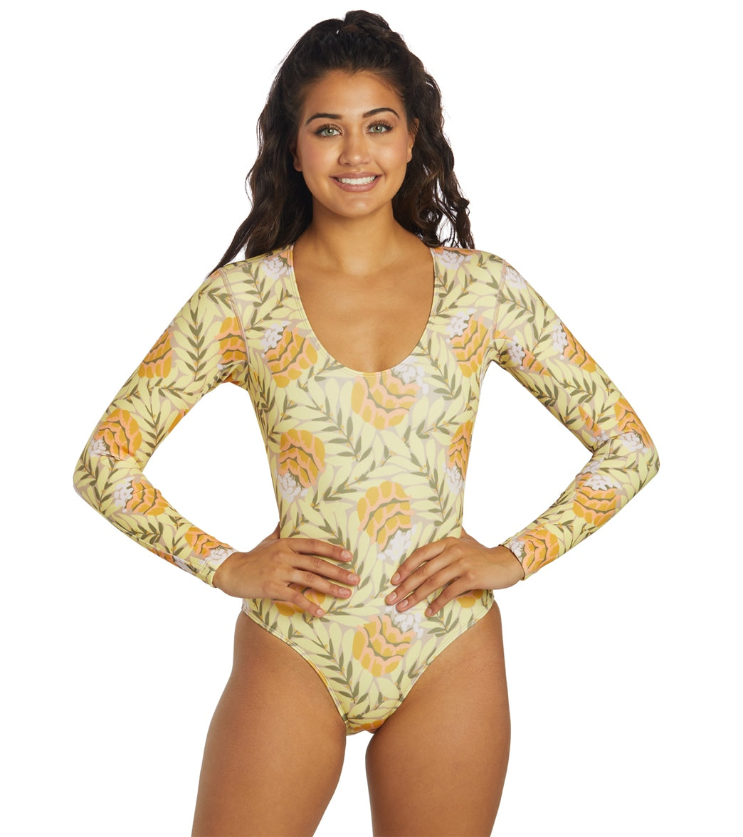 Seea Women's Harper Long Sleeve One Piece Swimsuit at SwimOutlet.com