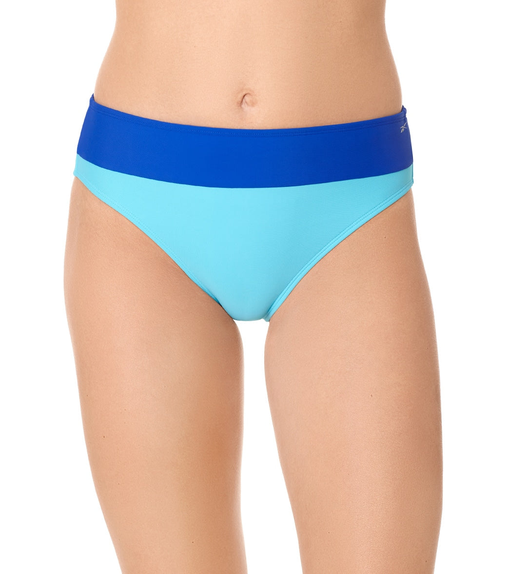 Reebok Women's Solid High Leg Bikini Bottom at SwimOutlet.com