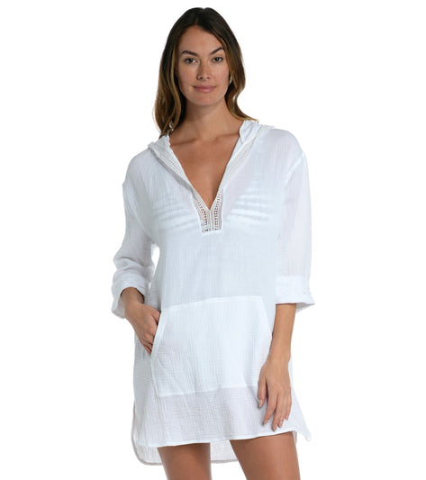 La Blanca Women's Seaside Covers Hooded Tunic at SwimOutlet.com