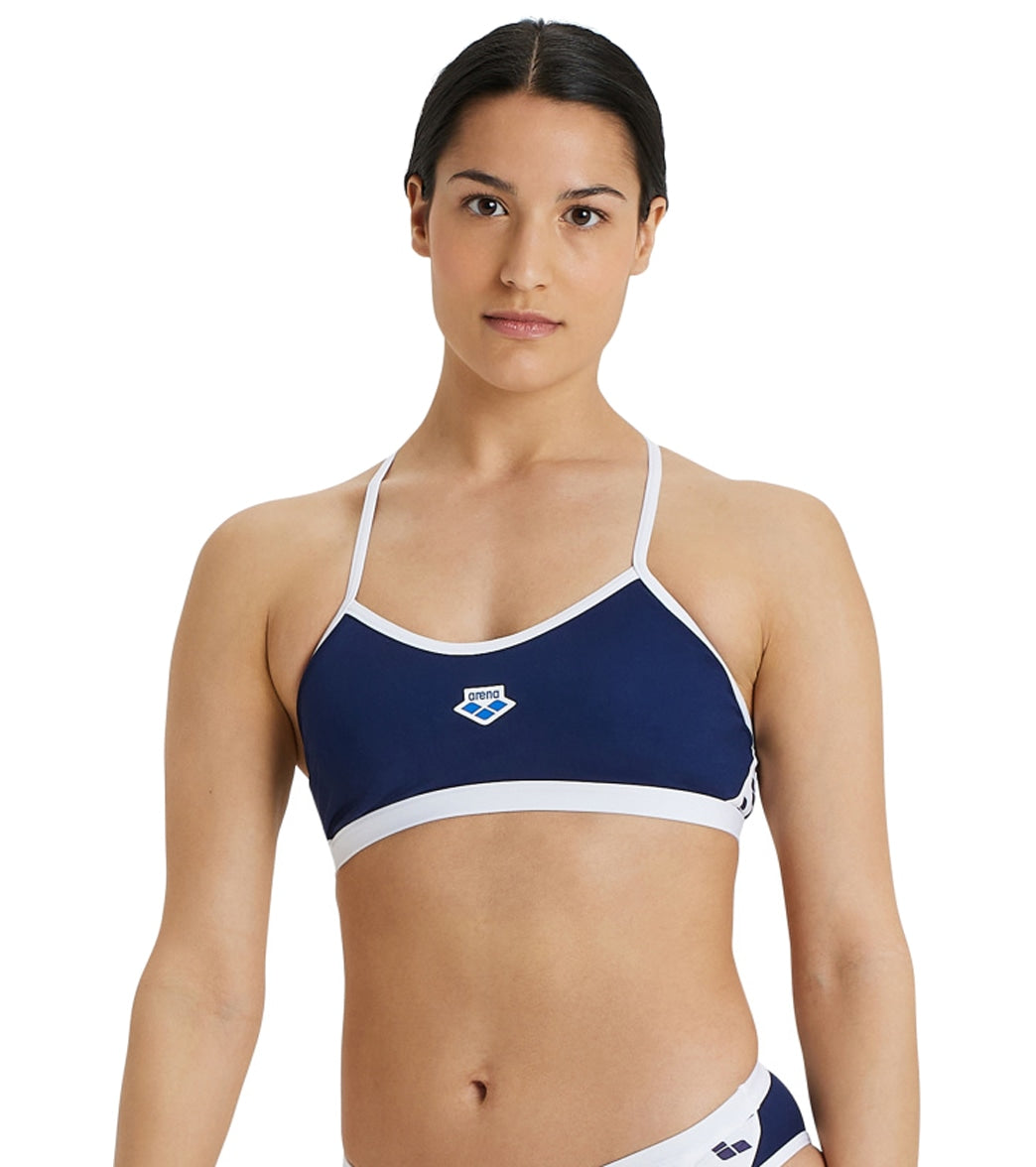 Arena Women's Icons Solid Cross Back Bikini Top at SwimOutlet.com