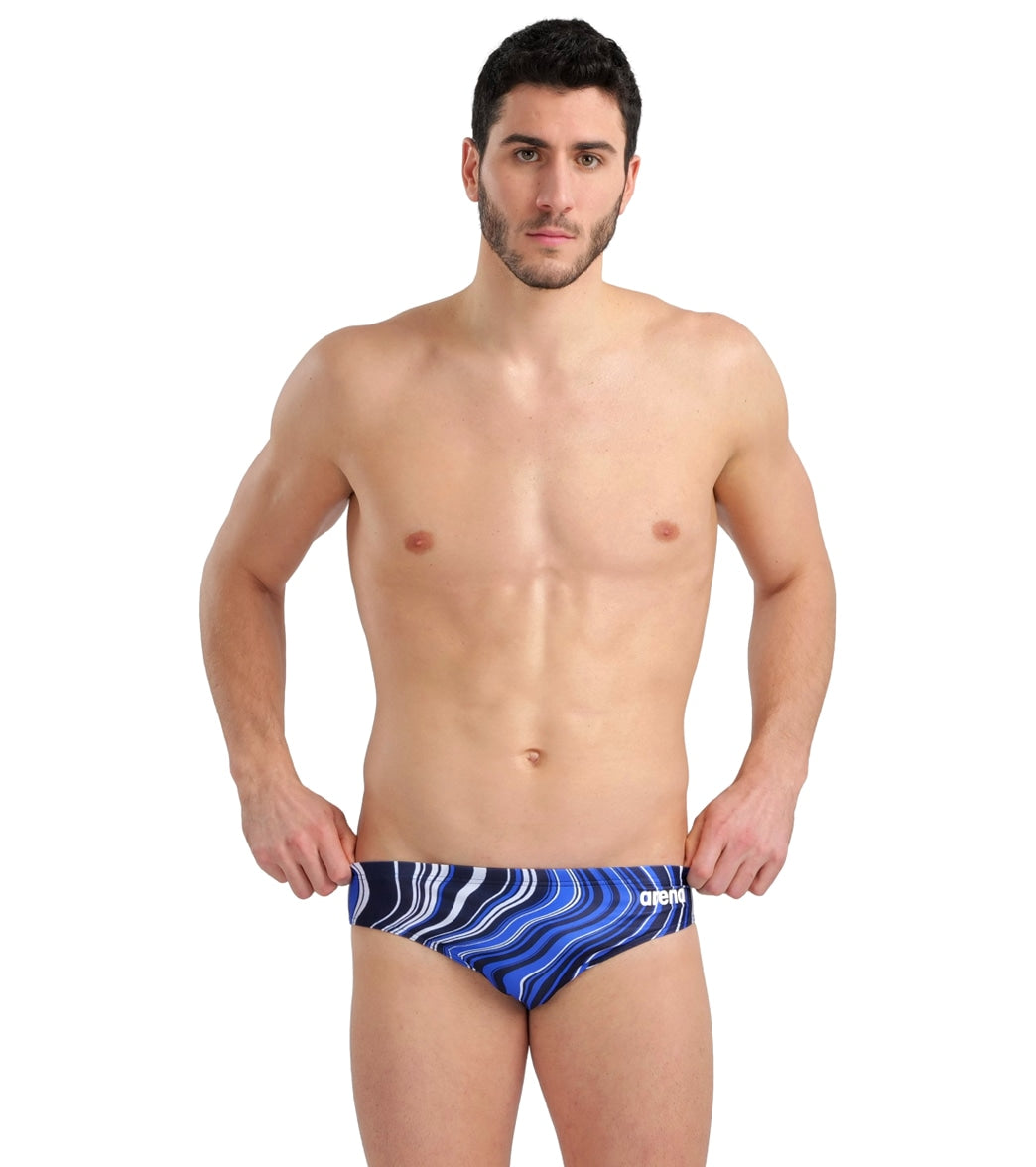 Arena Men's Marbled Brief Swimsuit at SwimOutlet.com
