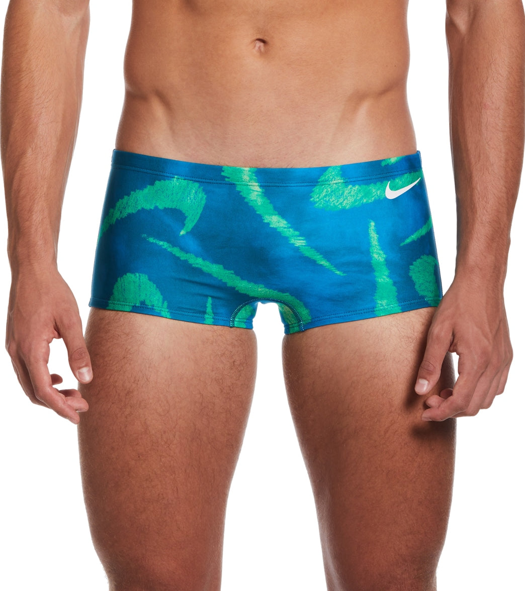 Nike Men's HydraStrong Multi Print Square Leg Swimsuit at SwimOutlet.com