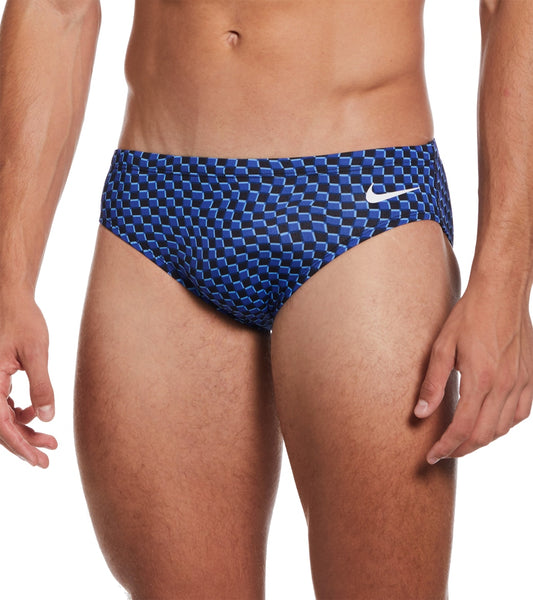 Nike Men's Drippy Check Brief Swimsuit at SwimOutlet.com