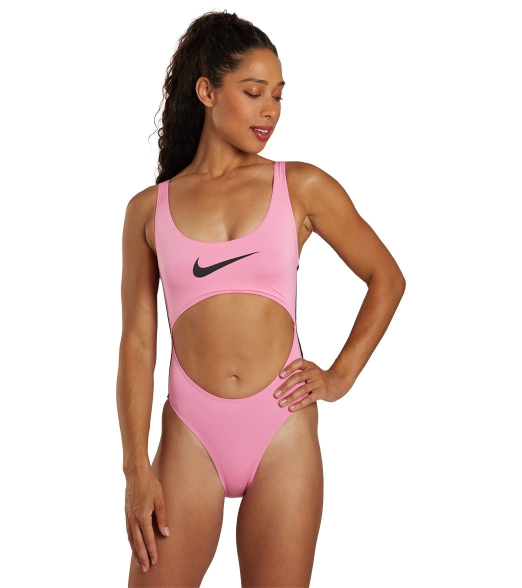 Nike Women's Cut-Out Tank One Piece Swimsuit at SwimOutlet.com