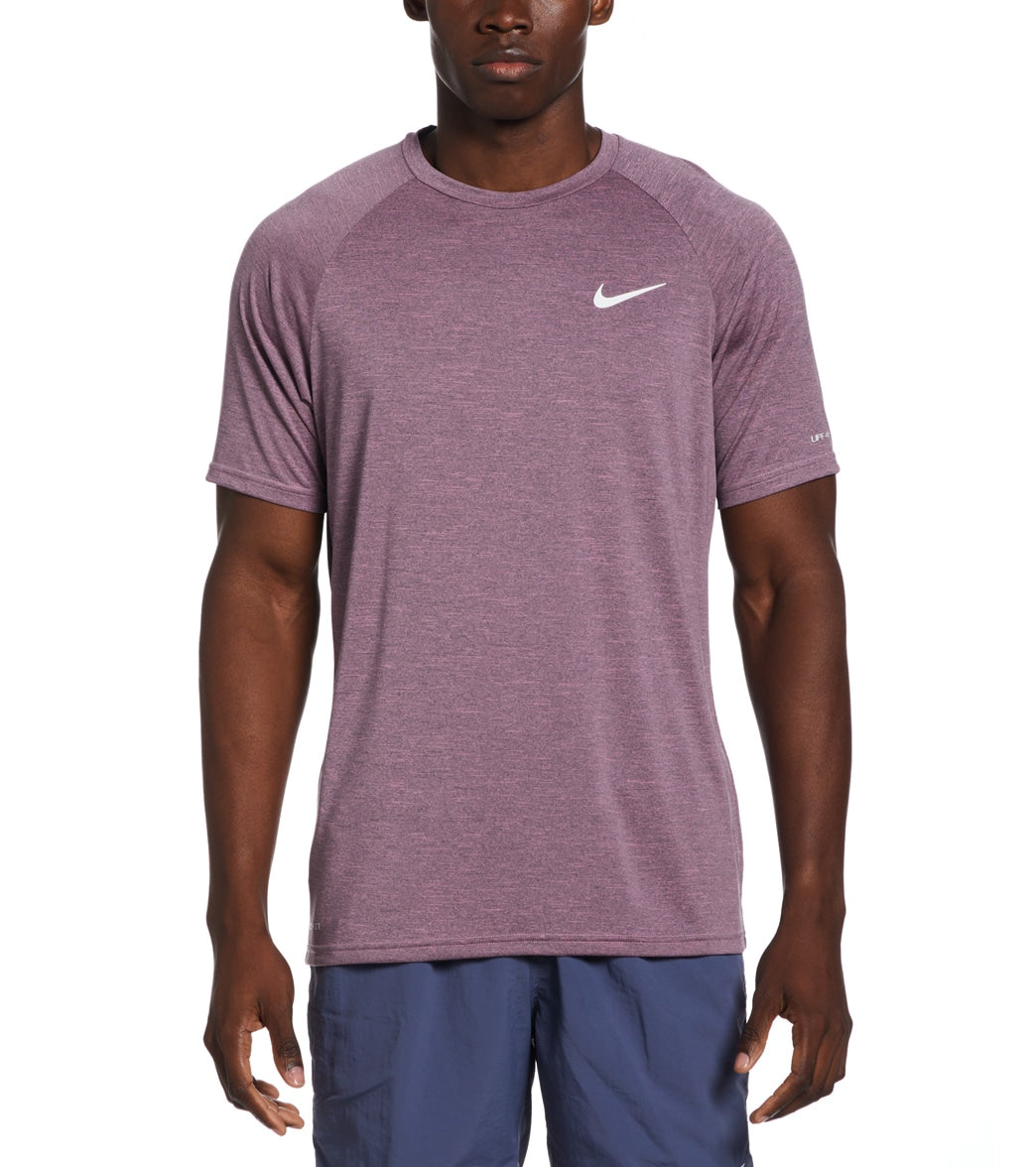Nike Men's Heather Short Sleeve Hydroguard at SwimOutlet.com