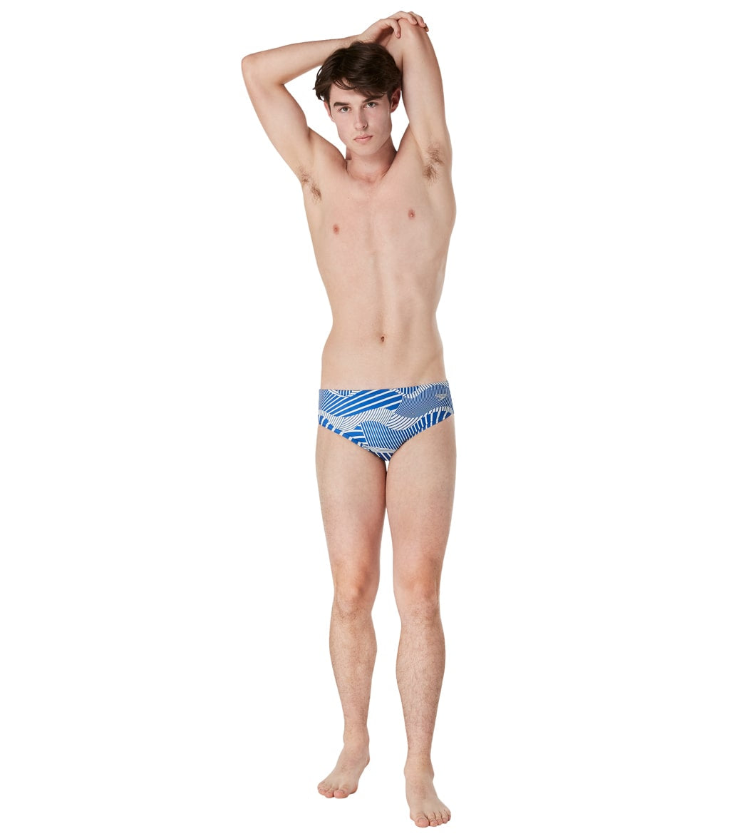 Speedo Vibe Mens Printed One Brief Swimsuit At