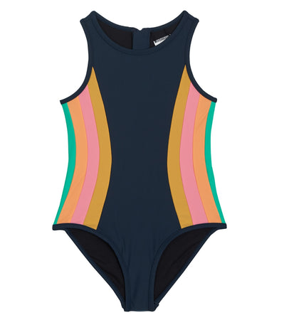 Womens The Break Of Dawn Cap Sleeve UPF 50 One Piece Swimsuit