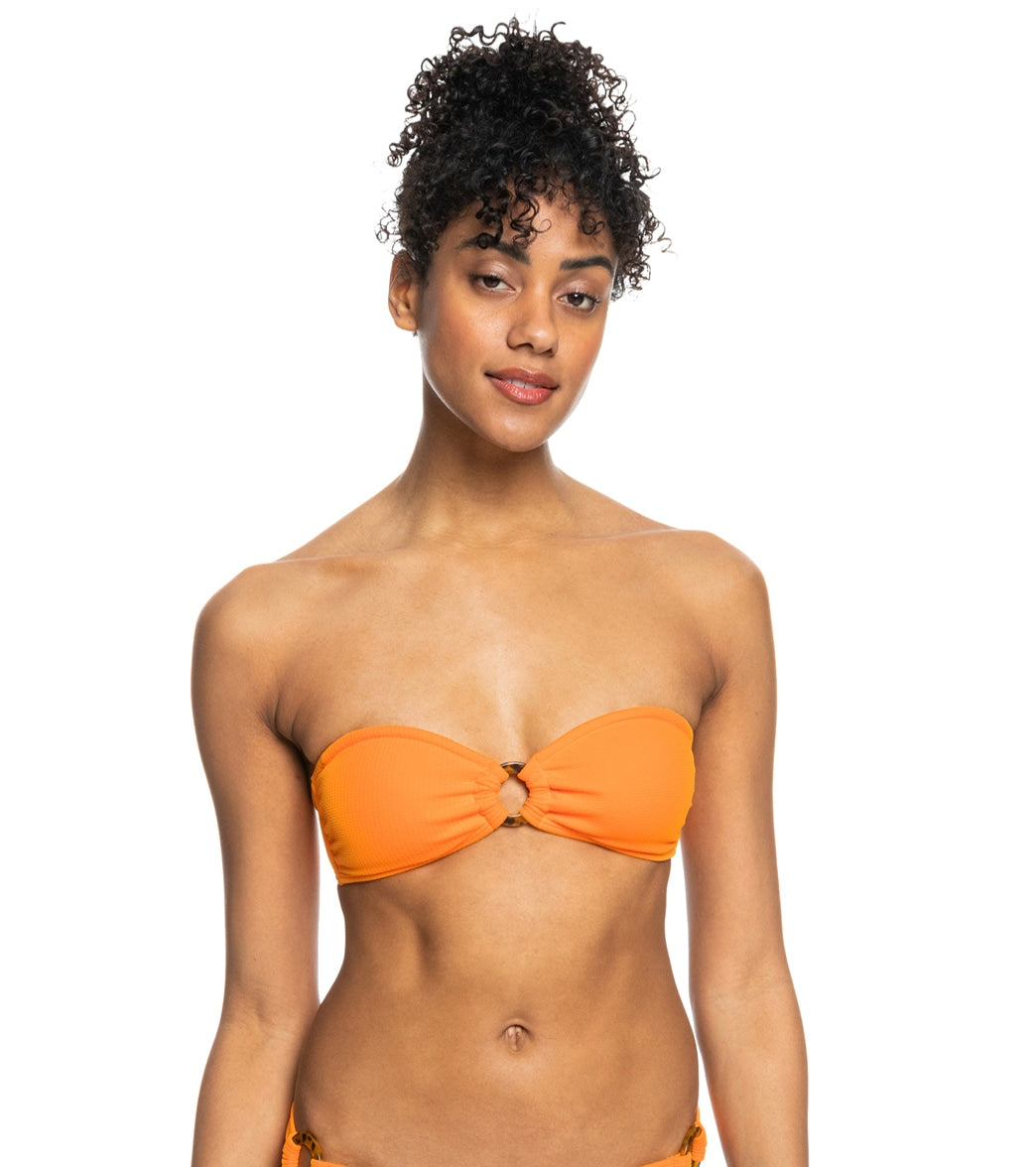 Roxy Women's Color Jam SD Bandeau Bikini Top at SwimOutlet.com